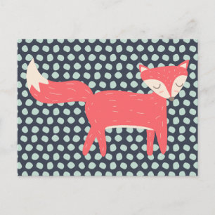 Carte Postale Retro Fox