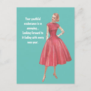 Carte postale Retro Glamor Woman Sarcastique