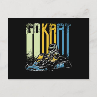 Carte Postale Retro Go Kart