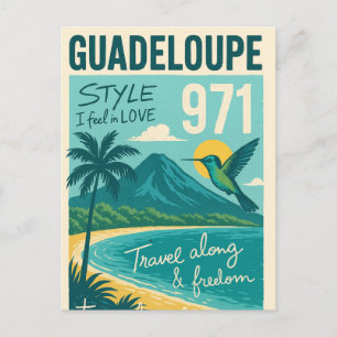 Carte Postale Rétro Guadeloupe 971 Postcard