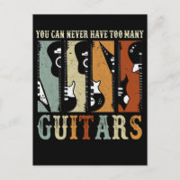 Retro Guitar Collector Guitariste Rock Music Lover