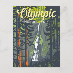 Carte Postale Retro Illustration du Parc National Olympique