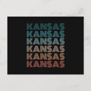 Carte Postale Retro Kansas États d'Amérique Vintage cadeaux