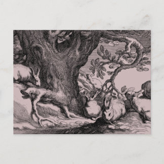 Carte Postale Retro lapins lapins Vintages