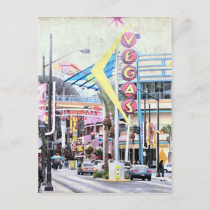 Carte Postale Retro Las Vegas