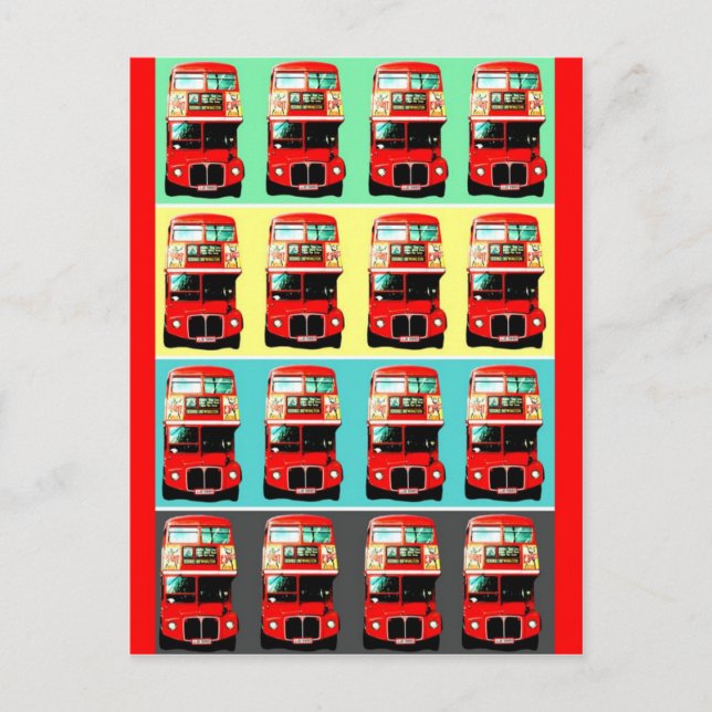 Carte postale Retro London Bus -3 (Devant)