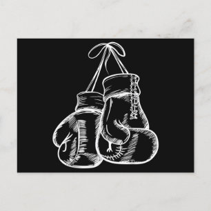 Carte Postale Retro Love White Boxer Gants Cadeaux Boxer Cadeau