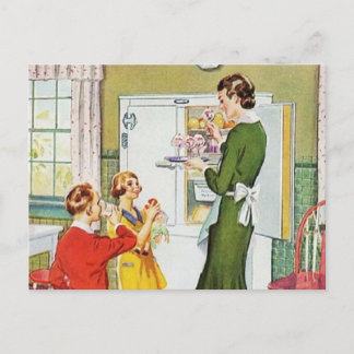 Carte Postale Rétro-ménagère