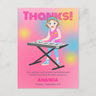 Carte Postale Retro music girls band Birthday Party