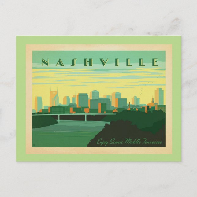 Carte Postale Retro Nashville (Devant)