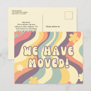 Carte Postale Rétro Nous Avons Déménagé Nouvelle Maison Faire-pa