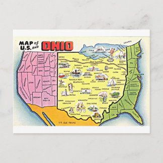 Carte postale Retro Ohio