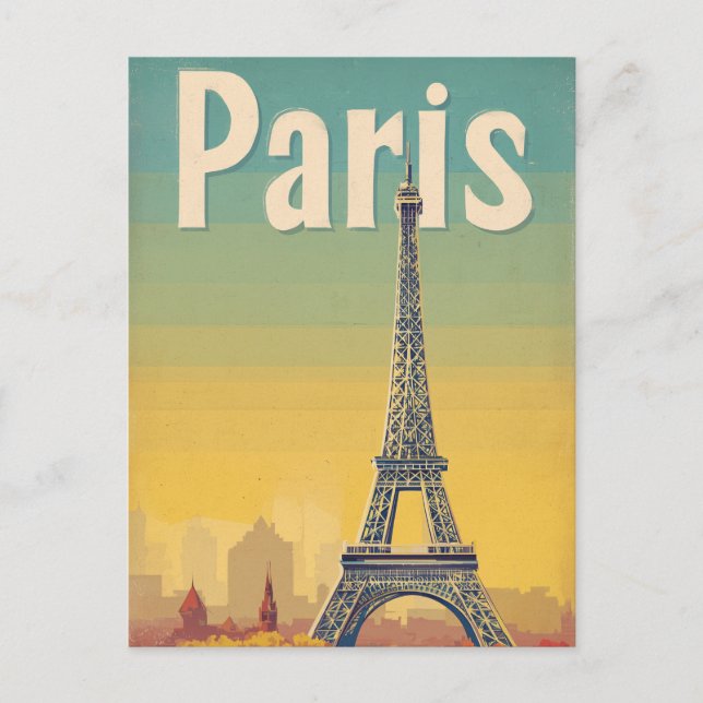 Carte Postale Retro Paris (Devant)