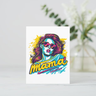 Carte postale Retro Personnalisée Mama Pop Art (12
