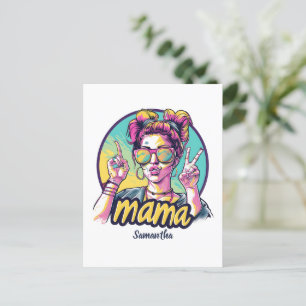 Carte postale Retro Personnalisée Mama Pop Art (19