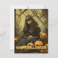Retro Photographie Halloween mignonne mauvaise sor