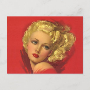 CARTE POSTALE RETRO PIN-UPS DE FILLES MÉCHANTES COMME DES BOMBES