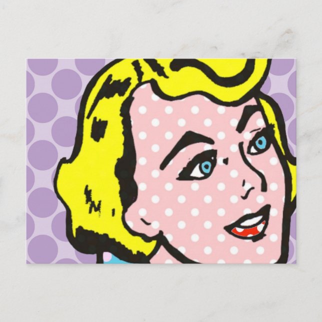 Carte postale Retro Pop Art Woman (Devant)