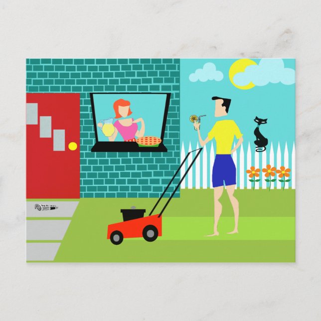 Carte postale Retro Saturday Morning (Devant)