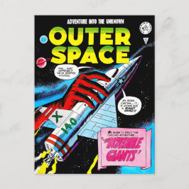 Carte Postale Retro Sci-Fi Adventure Outer Space Comics Couvertu