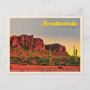 Carte Postale Retro Scottsdale Desert