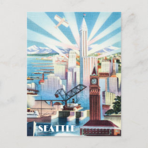 Carte Postale Retro Seattle