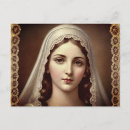 Carte Postale Retro Style Virgin Mary