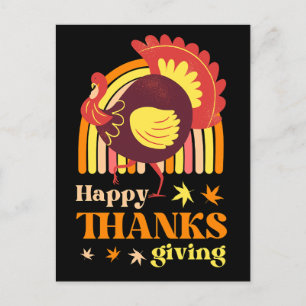 Carte Postale Retro Super arc-en-ciel Turquie Black Thansgiving