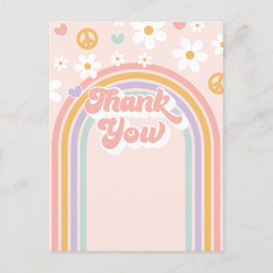Carte Postale Retro Super fille Rainbow Anniversaire