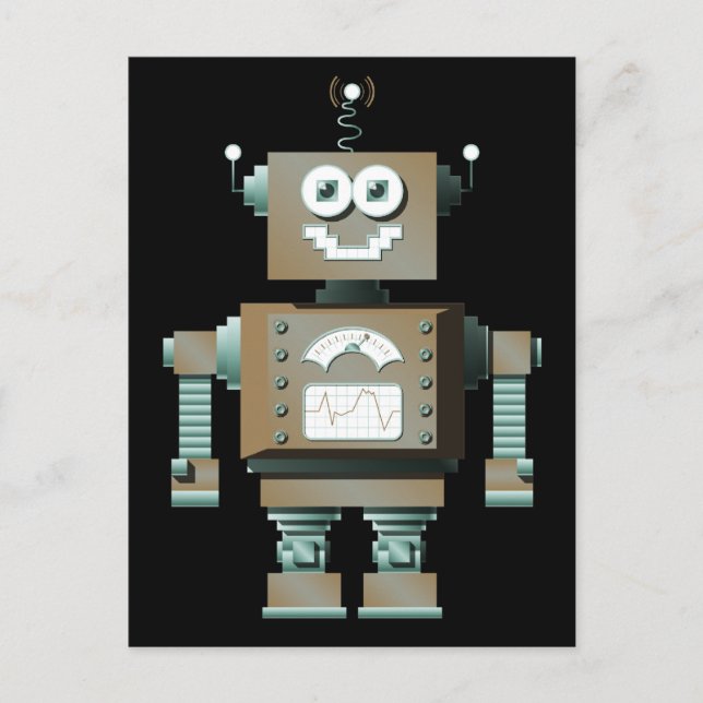 Carte Postale Retro Toy Robot (dk) (Devant)