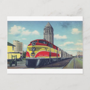 Carte Postale Retro Train Le Champion Miami Railways