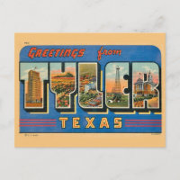 Carte postale rétro Tyler TX