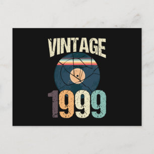 Carte Postale Retro Vintage 1999 21 e Anniversaire Record Vinyl 