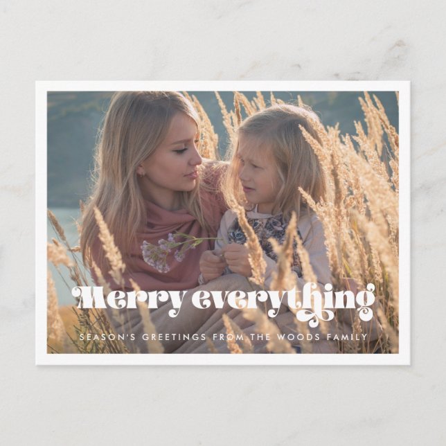 Carte Postale Retro vintage Merry tout (Devant)