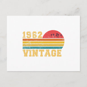 Carte Postale Retro Vintage Sunset 1962 Anniversaire