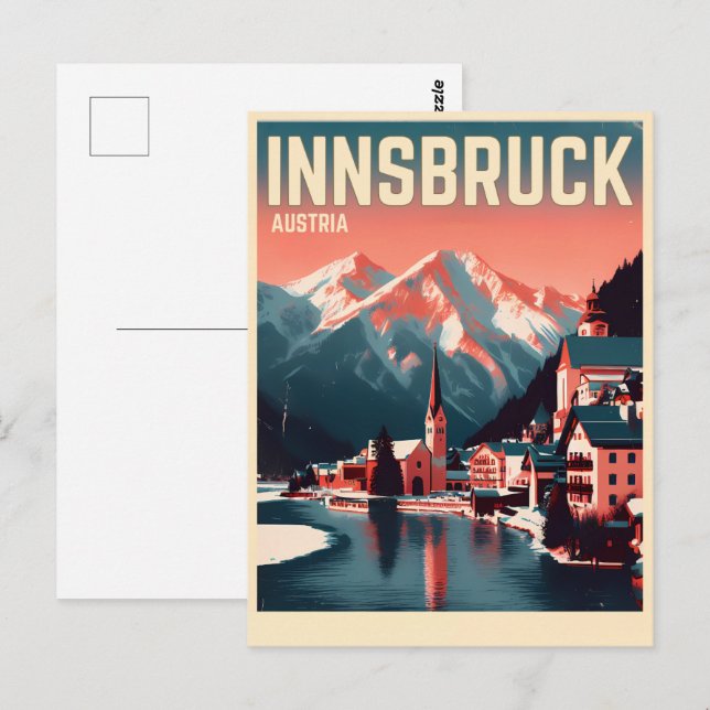 Carte Postale Retro Voyage Innsbruck Tyrol - Alpes autrichiennes (Devant / Derrière)