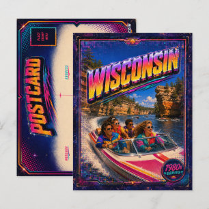 Carte postale rétro Wisconsin des années 80