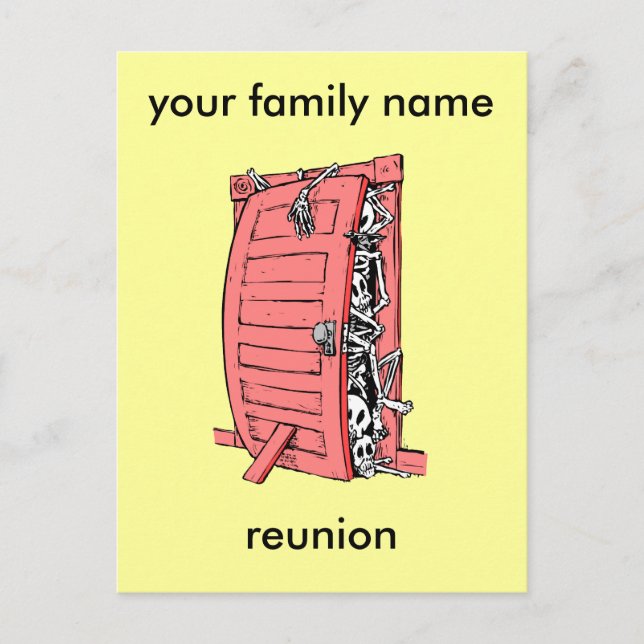 Carte Postale réunion de famille amusante (Devant)