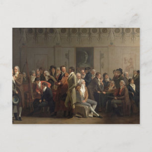 Carte Postale Réunion des artistes au Studio d'Isabey, 1798