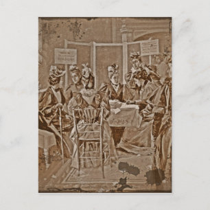 Carte Postale Réunion des mouvements de suffrage