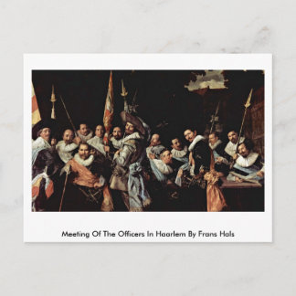 Carte Postale Réunion Des Officiers À Haarlem Par Frans Hals