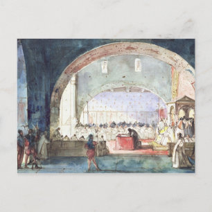 Carte Postale Réunion du Chapitre de l'Ordre du Temple