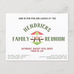 Carte Postale Réunion familiale simple et moderne