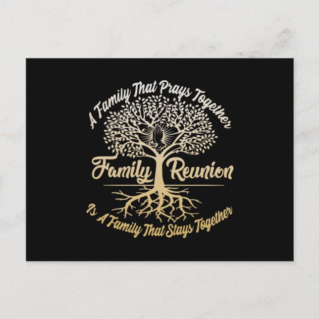 Carte Postale Réunion Familiale Une Famille Prie Ensemble (Devant)