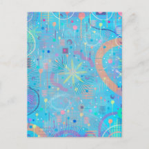 Rêve Abstrait Pastels Bleus