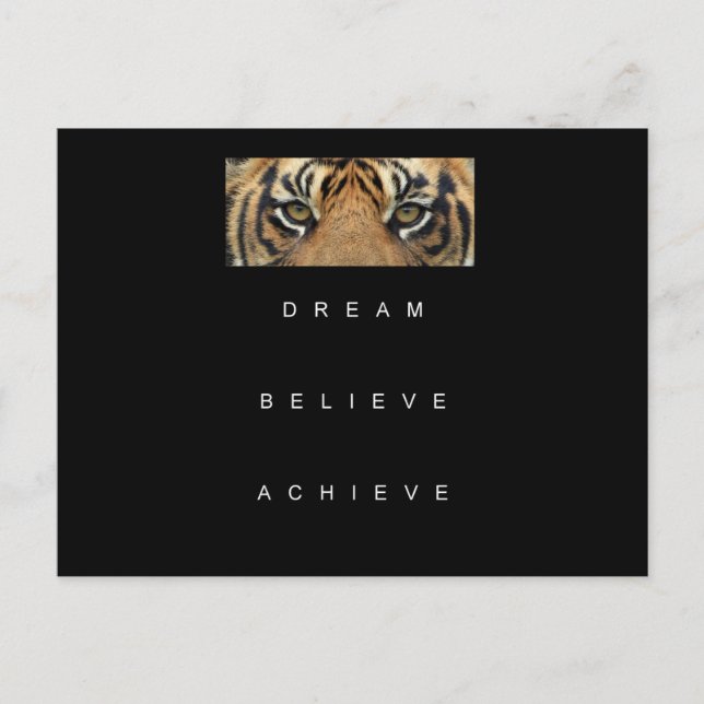 Carte Postale rêve croire obtenir une soumission motivante (Devant)