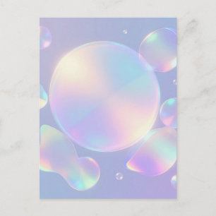 Carte Postale Rêve de bulle de savon iridescent