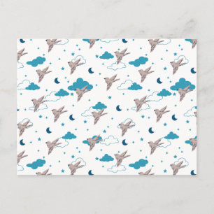 Carte postale Rêve de fée d'oiseaux et de nuit