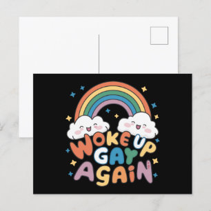Carte Postale Réveillé Gay de nouveau LGBT Pride Mois Super