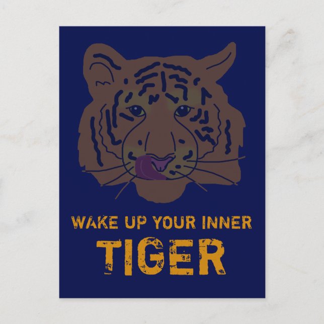 Carte Postale Réveillez Votre Inspiration Tigre Intérieur (Devant)